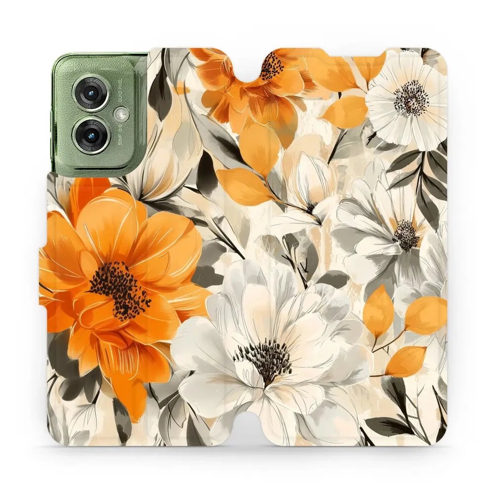 Flipové pouzdro Mobiwear - Motorola Moto G55 5G - VP75S Podzimní květy