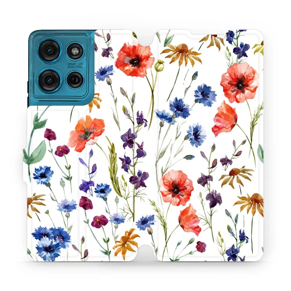 Flipové pouzdro Mobiwear - Motorola Moto G75 5G - MP04S Luční kvítí