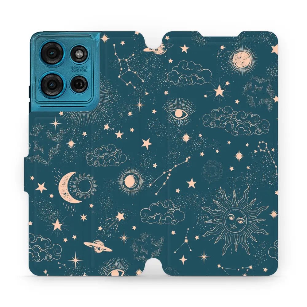 Flipové pouzdro Mobiwear - Motorola Moto G75 5G - VP14S Magický vesmír