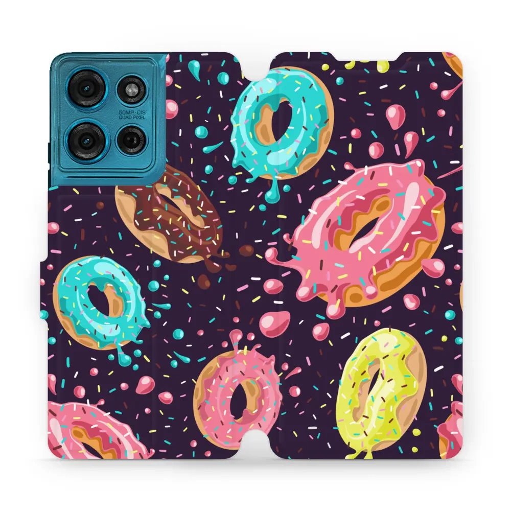 Flipové pouzdro Mobiwear - Motorola Moto G75 5G - VP19S Donutky