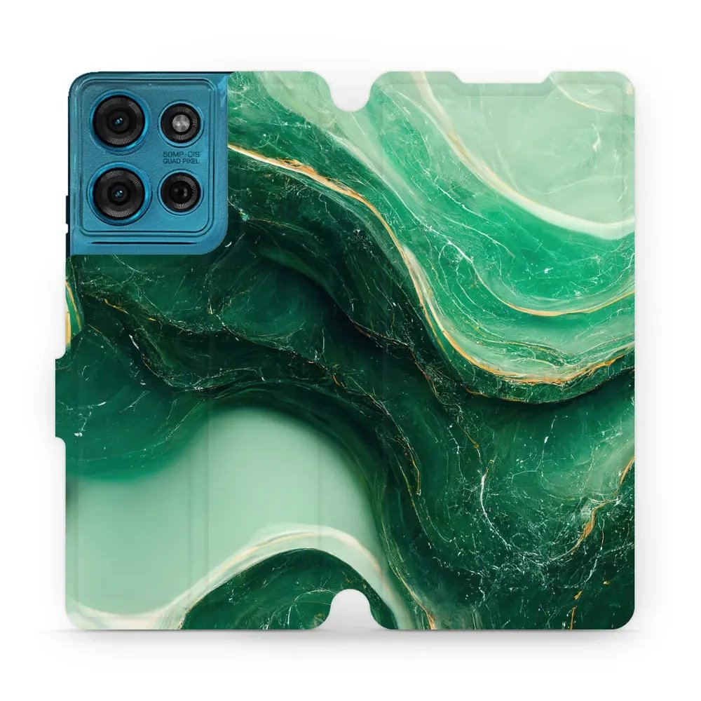 Flipové pouzdro Mobiwear - Motorola Moto G75 5G - VP38S Zelený mramor