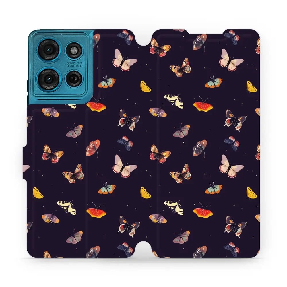 Flipové pouzdro Mobiwear - Motorola Moto G75 5G - VP78S Barevní motýlci