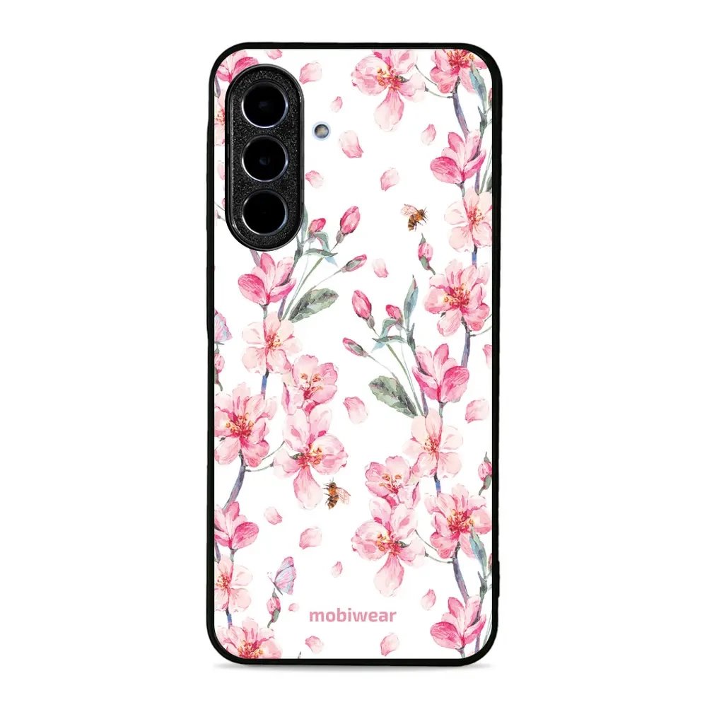 Lesklý kryt Mobiwear Glossy - Samsung Galaxy A26 5G - G033G - Růžové květy