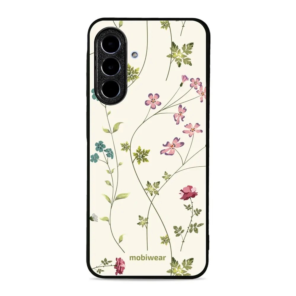 Lesklý kryt Mobiwear Glossy - Samsung Galaxy A26 5G - G035G - Tenké rostlinky s květy