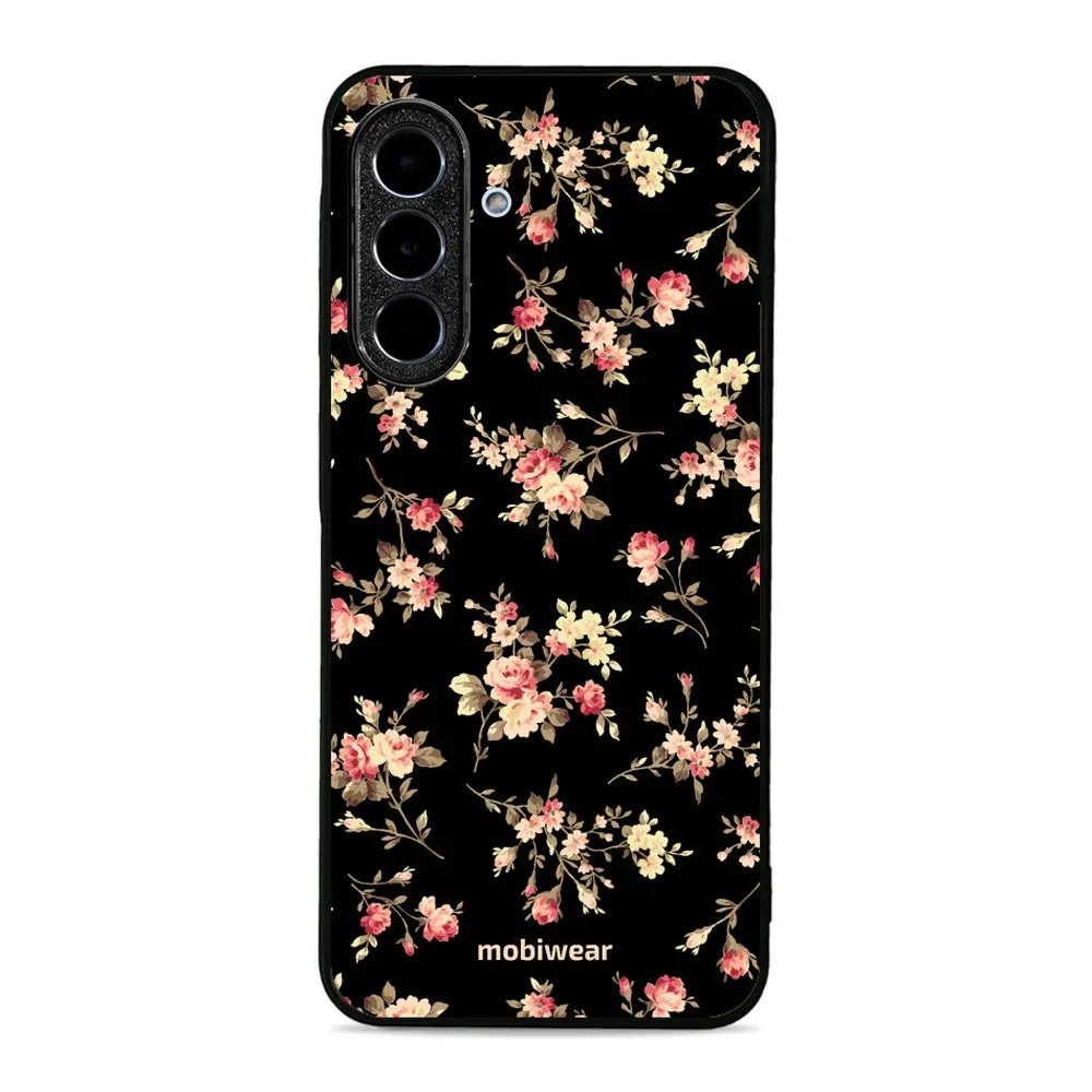 Lesklý kryt Mobiwear Glossy - Samsung Galaxy A26 5G - G039G - Květy na černé