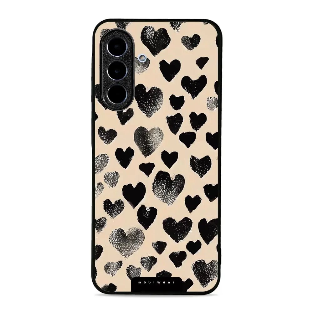 Lesklý kryt Mobiwear Glossy - Samsung Galaxy A36 5G - GA51G Černá srdíčka