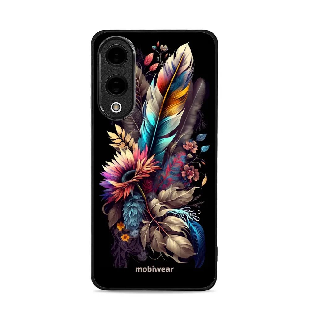 Lesklý kryt Mobiwear Glossy - Samsung Galaxy S25 Edge - G011G Kytice s pírkem