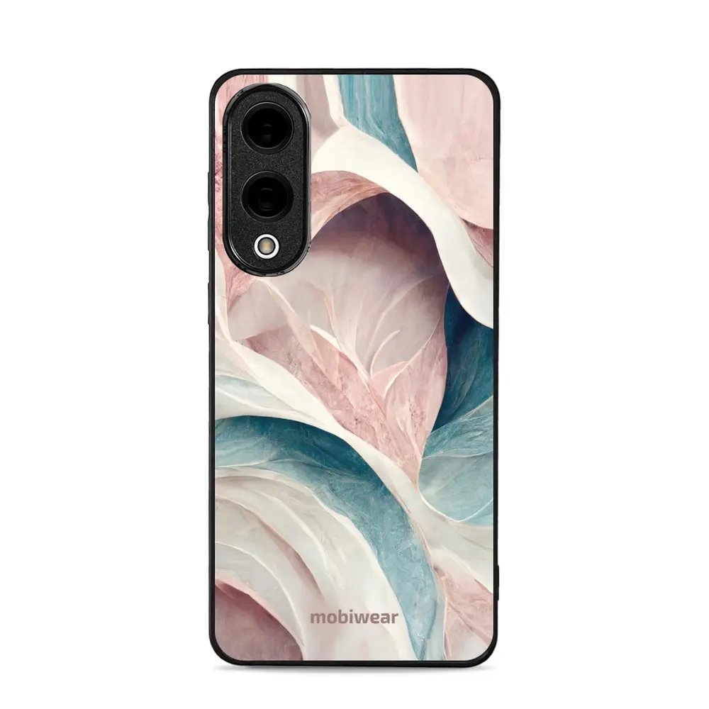 Lesklý kryt Mobiwear Glossy - Samsung Galaxy S25 Edge - G026G - Růžový a zelenkavý mramor