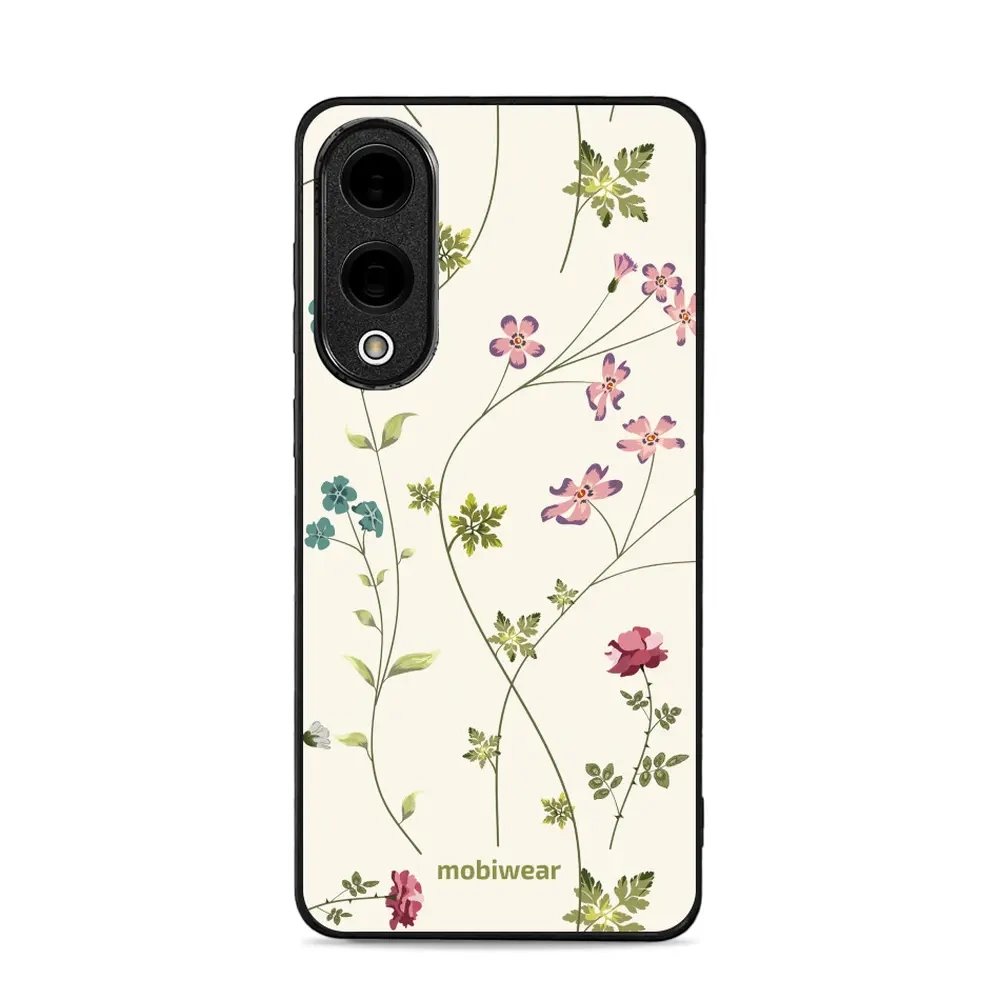 Lesklý kryt Mobiwear Glossy - Samsung Galaxy S25 Edge - G035G - Tenké rostlinky s květy