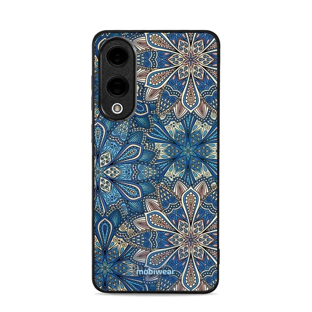 Lesklý kryt Mobiwear Glossy - Samsung Galaxy S25 Edge - G038G - Modré mandala květy