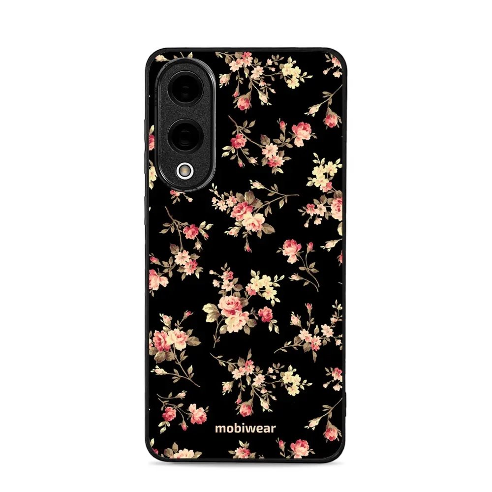Lesklý kryt Mobiwear Glossy - Samsung Galaxy S25 Edge - G039G - Květy na černé