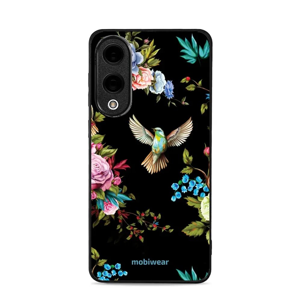 Lesklý kryt Mobiwear Glossy - Samsung Galaxy S25 Edge - G041G - Ptáček a květy