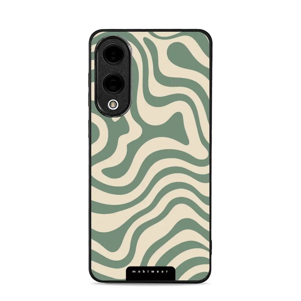 Lesklý kryt Mobiwear Glossy - Samsung Galaxy S25 Edge - GA57G Zelené a béžové zkrouceniny