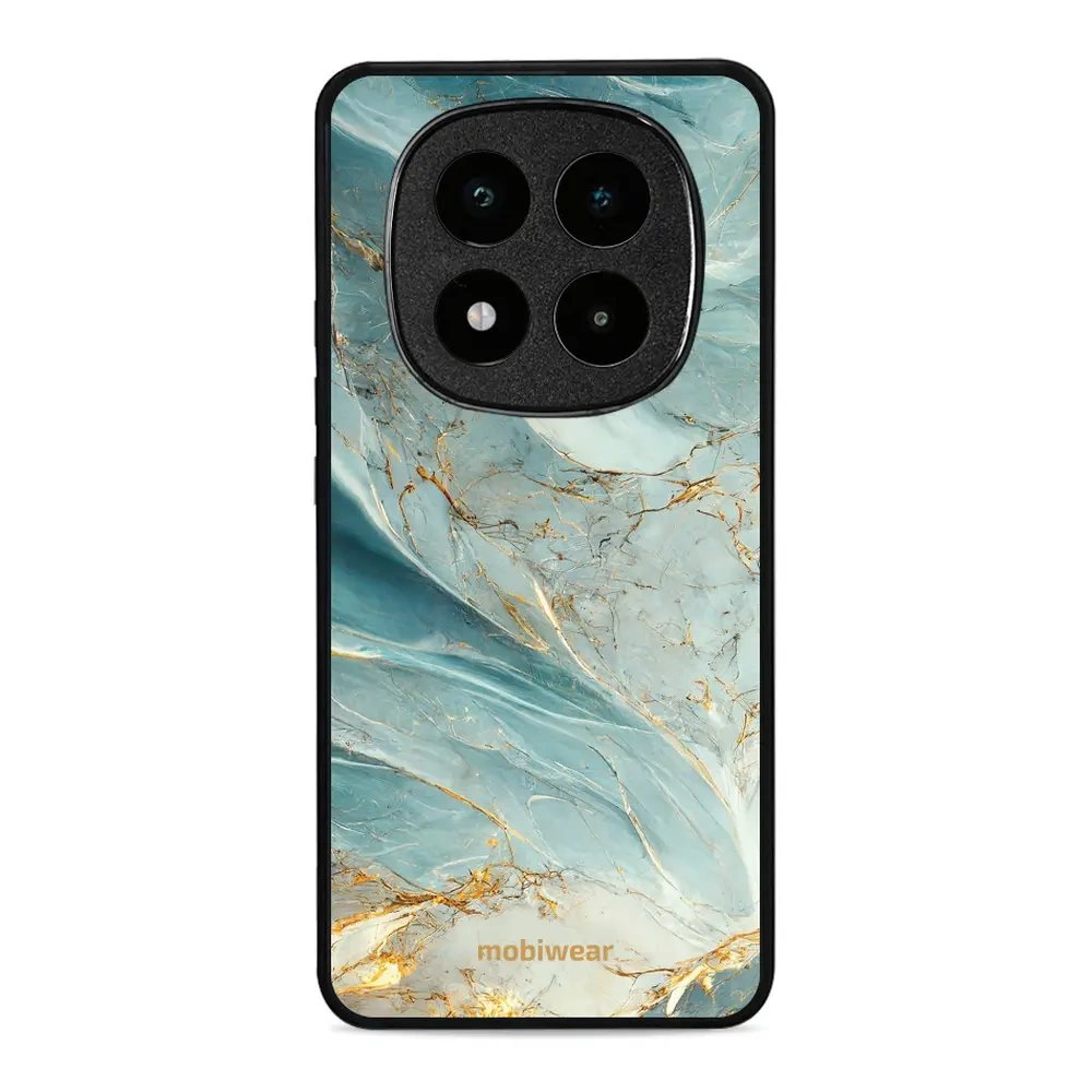 Lesklý kryt Mobiwear Glossy - Xiaomi Poco X7 - G022G Zelenkavý a zlatavý mramor