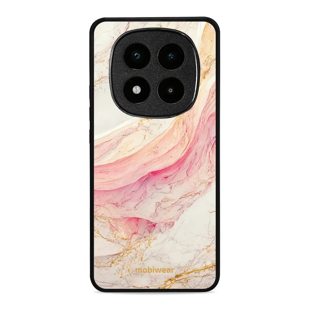 Lesklý kryt Mobiwear Glossy - Xiaomi Poco X7 - G027G - Růžový a zlatavý mramor