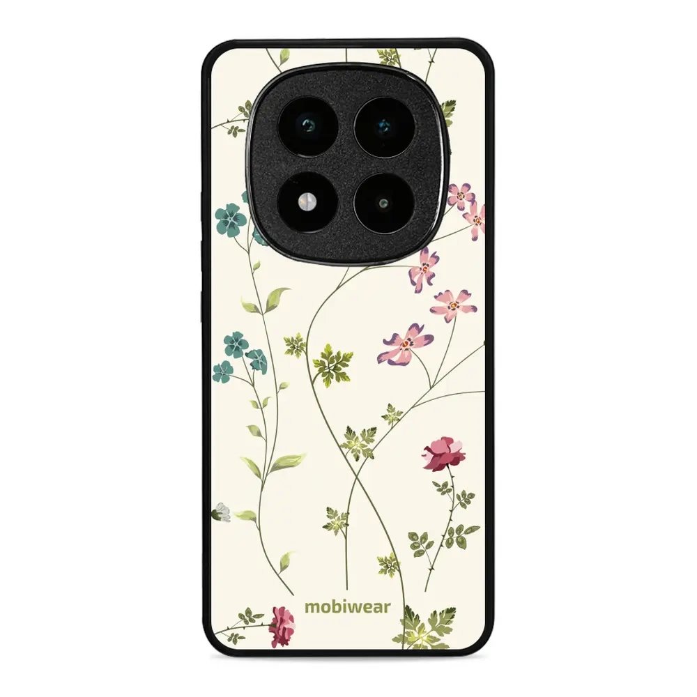 Lesklý kryt Mobiwear Glossy - Xiaomi Poco X7 - G035G - Tenké rostlinky s květy