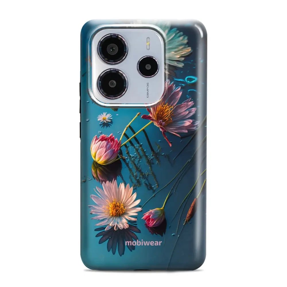 Odolný obal Mobiwear Elite Pro - Xiaomi Redmi Note 14 5G - E013E Květy na hladině - VÝPRODEJ