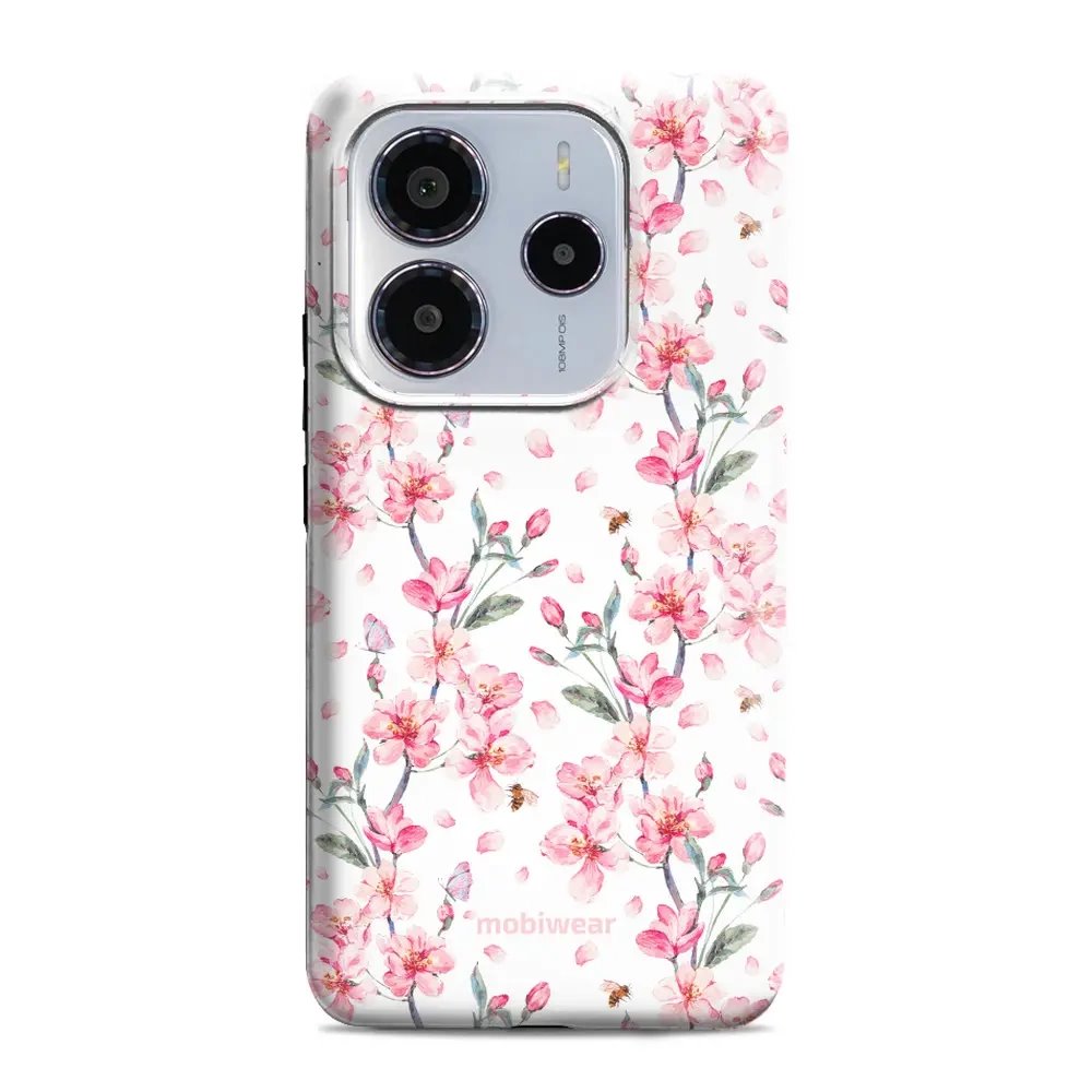 Odolný obal Mobiwear Elite Pro - Xiaomi Redmi Note 14 5G - E124E Růžové květy