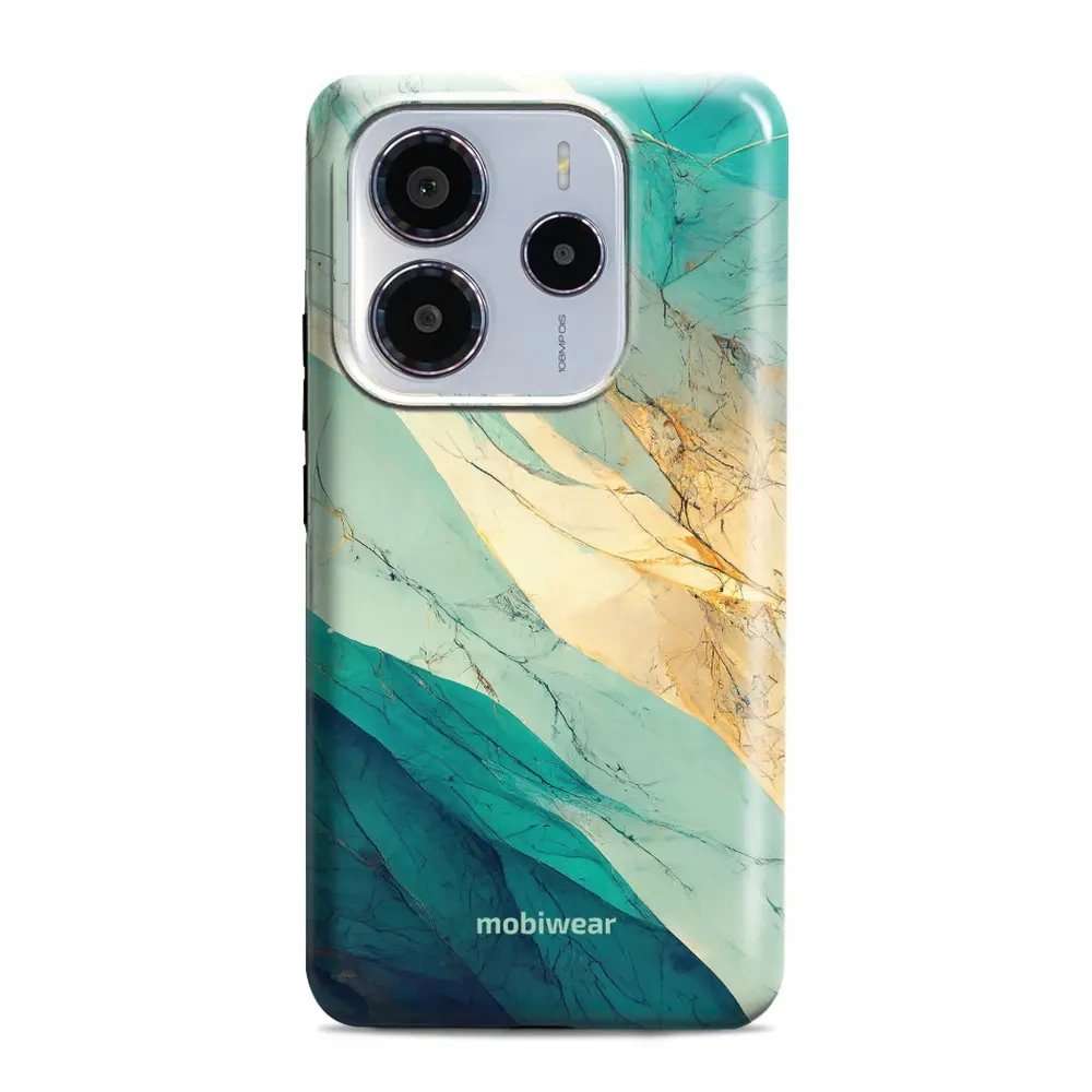 Odolný obal Mobiwear Elite Pro - Xiaomi Redmi Note 14 5G - EP37E Zlatavý a zelenkavý mramor