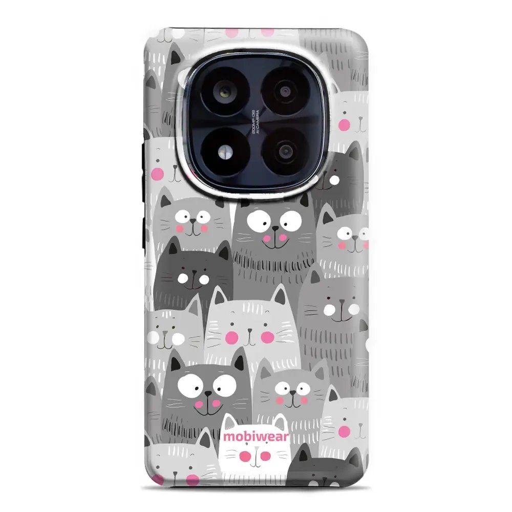 Odolný obal Mobiwear Elite Pro - Xiaomi Redmi Note 14 Pro Plus 5G - E099E Kočičky