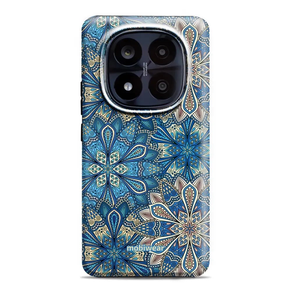 Odolný obal Mobiwear Elite Pro - Xiaomi Redmi Note 14 Pro Plus 5G - E108E Modré mandala květy
