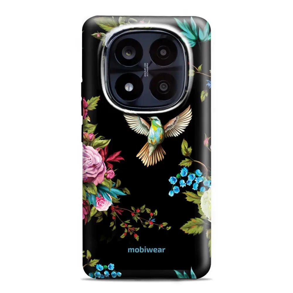 Odolný obal Mobiwear Elite Pro - Xiaomi Redmi Note 14 Pro Plus 5G - ED09E Ptáček a květy