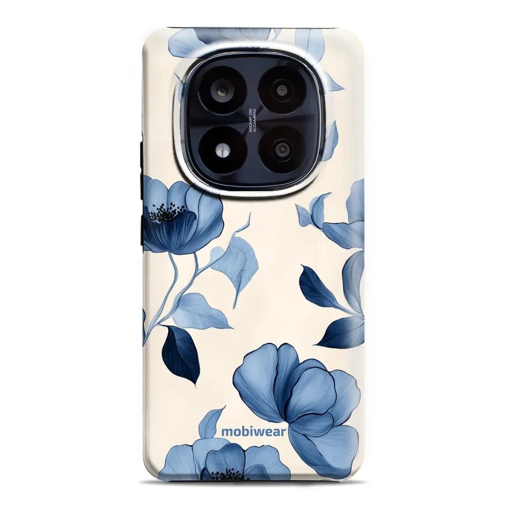 Odolný obal Mobiwear Elite Pro - Xiaomi Redmi Note 14 Pro Plus 5G - EP73E Modrá krása květů