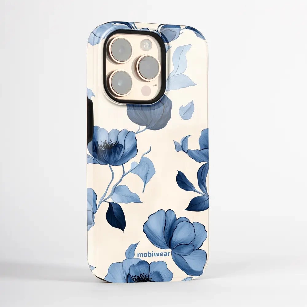 Odolný obal Mobiwear Elite Pro - Samsung Galaxy Z Flip 7 - EP73E Modrá krása květů