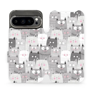 Flipové pouzdro Mobiwear - Google Pixel 9 Pro - M099P Kočičky