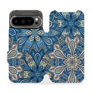 Flipové pouzdro Mobiwear - Google Pixel 9 Pro - V108P Modré mandala květy