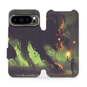 Flipové pouzdro Mobiwear - Google Pixel 9 Pro - VA08P Příšera a kluk s pochodní