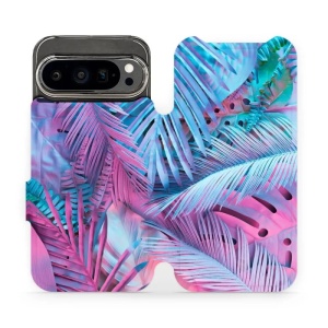 Flipové pouzdro Mobiwear - Google Pixel 9 Pro - MG10S Fialové a modré listy