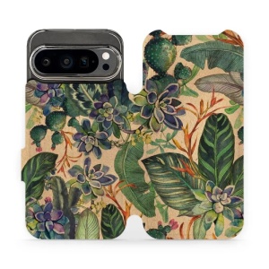 Flipové pouzdro Mobiwear - Google Pixel 9 Pro - VP05S Sukulenty