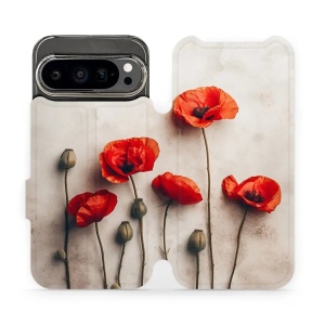 Flipové pouzdro Mobiwear - Google Pixel 9 Pro - VP42S Vlčí máky