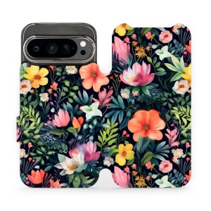 Flipové pouzdro Mobiwear - Google Pixel 9 Pro - VP48S Pestré kvítky