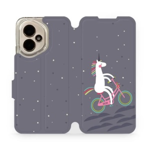 Flipové pouzdro Mobiwear - Honor 400 - V024P Jednorožec na kole