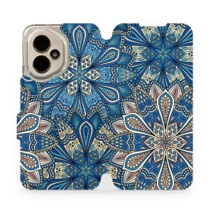 Flipové pouzdro Mobiwear - Honor 400 - V108P Modré mandala květy