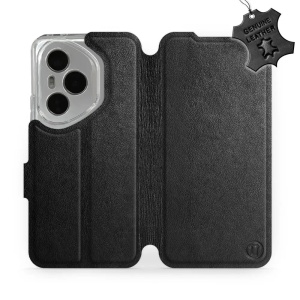 Kožené flip pouzdro Mobiwear - Honor 400 Pro - Černé
