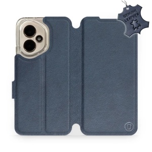 Kožené flip pouzdro Mobiwear - Honor 400 - Modré
