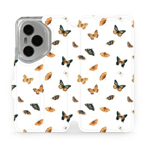 Flipové pouzdro Mobiwear - Honor 400 Pro - VP77S Oranžoví motýlci