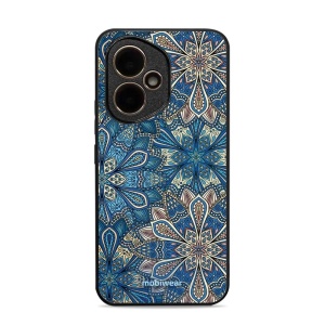 Lesklý kryt Mobiwear Glossy - Honor 400 - G038G - Modré mandala květy