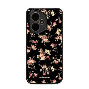 Lesklý kryt Mobiwear Glossy - Honor 400 - G039G - Květy na černé