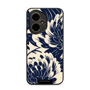 Lesklý kryt Mobiwear Glossy - Honor 400 - GA40G Modré a béžové květy