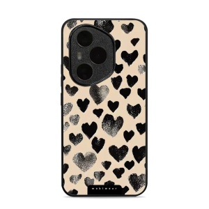 Lesklý kryt Mobiwear Glossy - Honor 400 Pro - GA51G Černá srdíčka