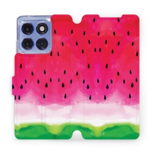 Flipové pouzdro Mobiwear - Motorola Edge 60 Pro - V086S Melounek