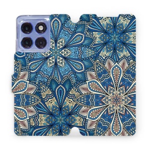Flipové pouzdro Mobiwear - Motorola Edge 60 Pro - V108P Modré mandala květy