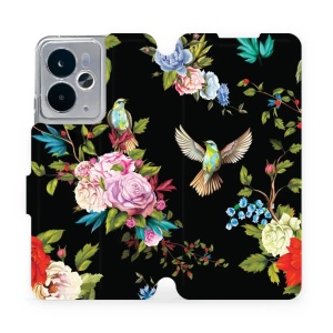Flipové pouzdro Mobiwear - Realme 14 5G - VD09S Ptáčci a květy
