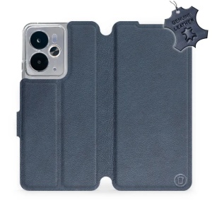 Kožené flip pouzdro Mobiwear - Realme 14 5G - Modré
