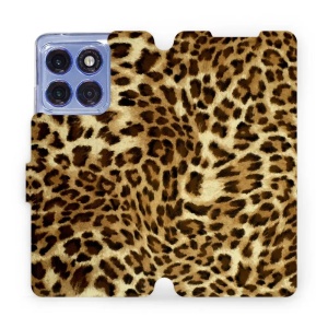 Flipové pouzdro Mobiwear - Motorola Edge 60 Pro - VA33P Leopardí vzor