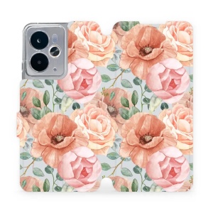 Flipové pouzdro Mobiwear - Realme 14T 5G - MP02S Pastelové květy